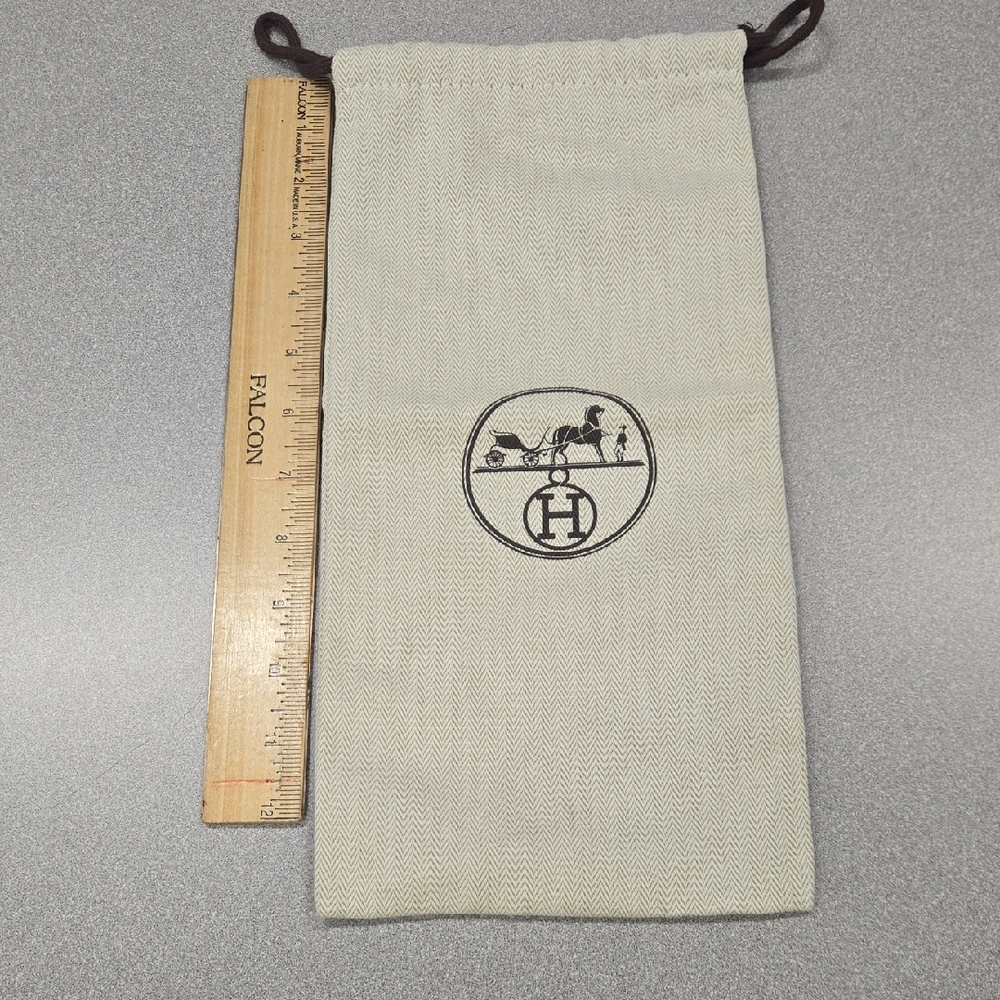 (4)Beige Drawstring Pouch With Logo - image 1